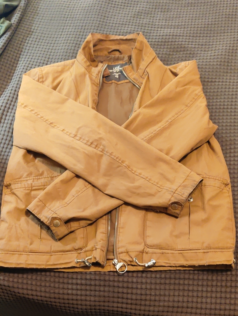 Tan Lightweight Zip Shirt Jacket - Picture 1 of 2